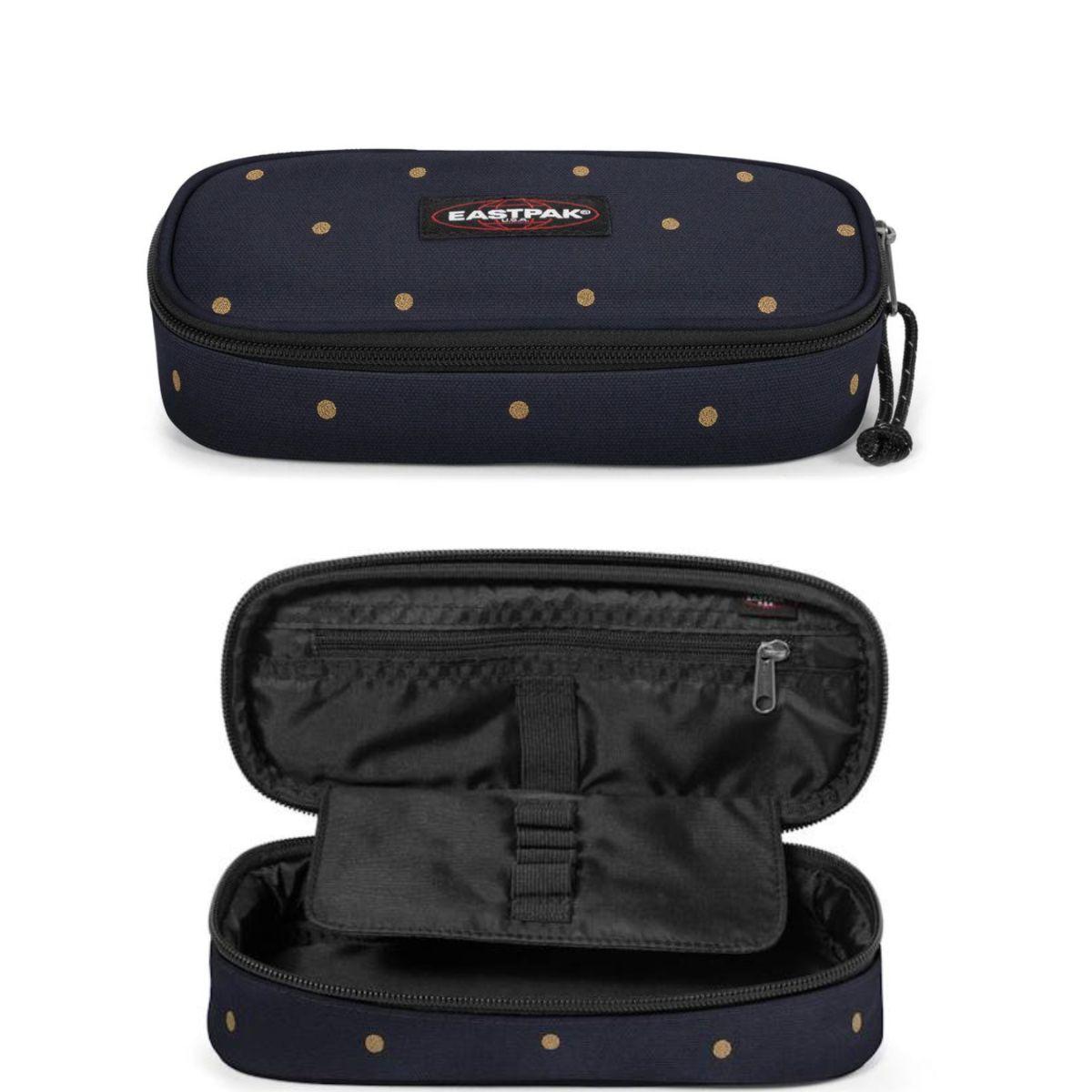 Borsellino ovale Eastpak dots marine gold