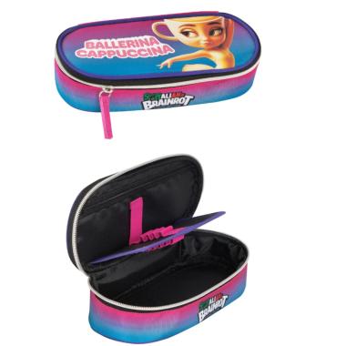 Astuccio ovale organizzato ballerina cappuccina skifidol brainrot