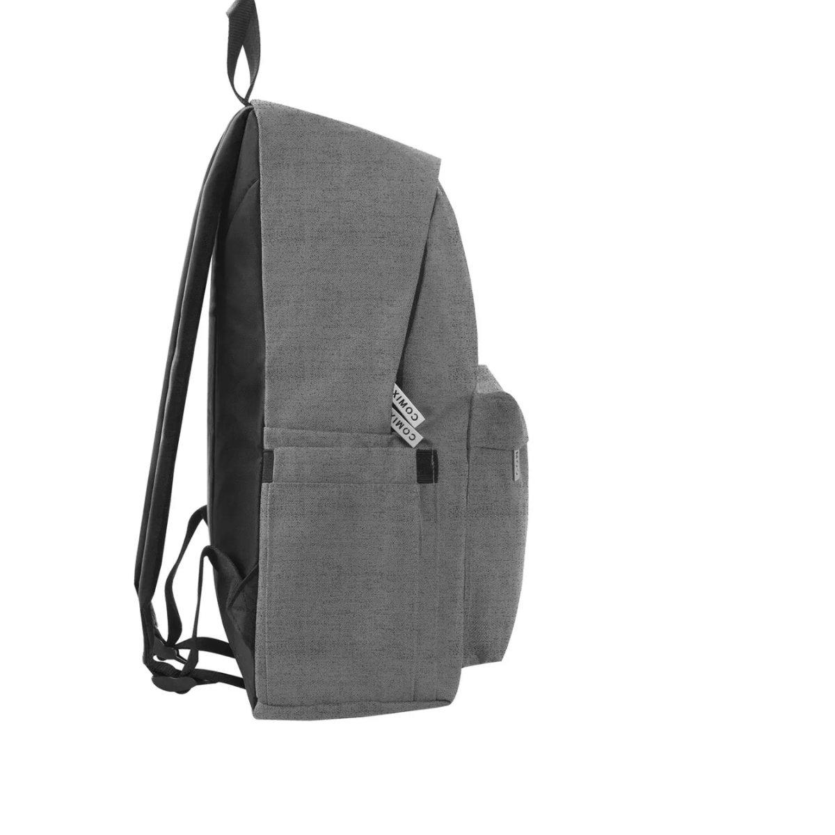 Zaino americano monocolore comix grigio melange