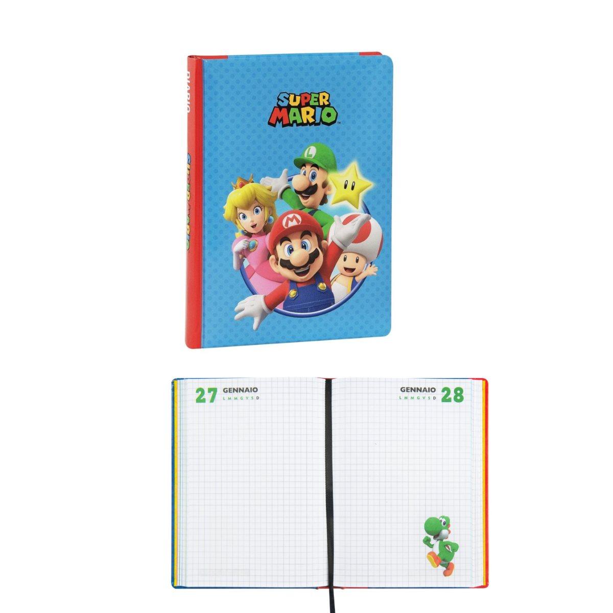 Diario 12 mesi 2026/2027 - super mario gruppo - non datato