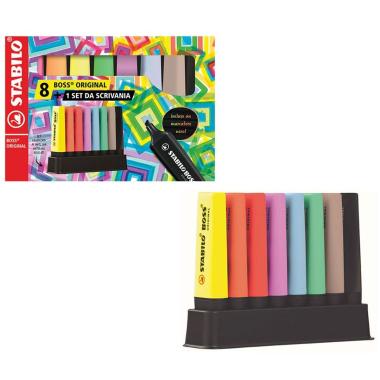 Evidenziatore stabilo boss original desk set 8 pz