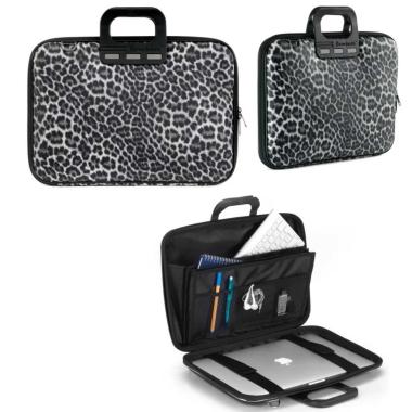 Borsa Bombata Snow Leopard per laptop 15-16